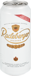 ПивосветлоеRADEBERGERPilsnerфильтрованноепастеризованное4,8%,0.5л