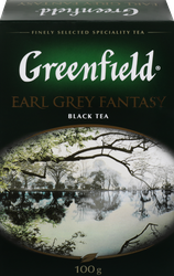 ЧайчерныйGREENFIELDEarlGreyFantasyсароматомбергамоталистовой,100г