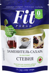 ЗаменительсахараFITPARADСтевия№8,250г