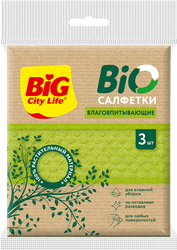 СалфеткиBIGCITYLIFEBio,влаговпитывающие,Арт.14410319,3шт