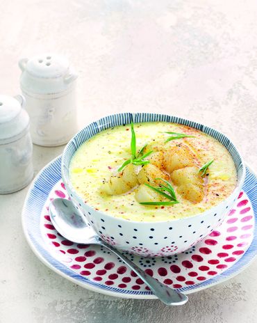 Быстрый суп-пюре из трески c кукурузой фото к рецепту