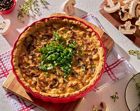 Киш лорен с курицей и грибами фото к рецепту