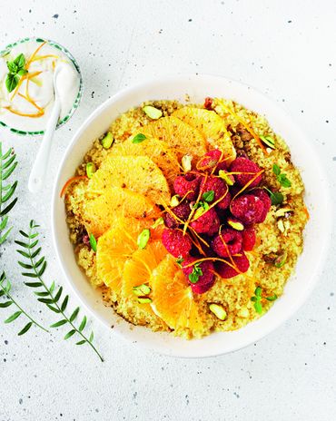 Медовый кускус с апельсинами фото к рецепту