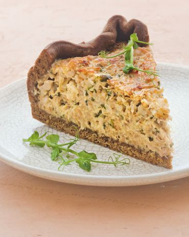 Ржаной пирог со свининой, полбой и грибами фото к рецепту
