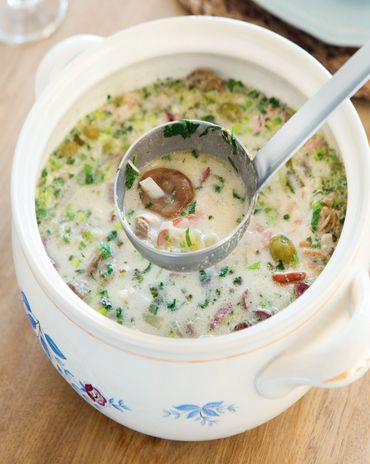 Солянка мясная с грибами фото к рецепту