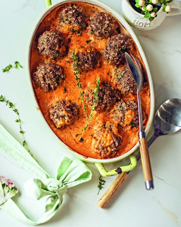 Тефтели с рисом и грибами фото к рецепту