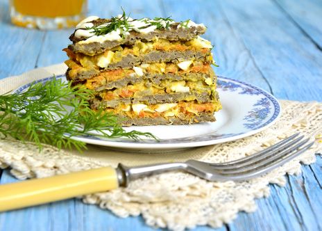 Торт из печенки индейки фото к рецепту
