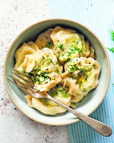 Вареники с сыром и&nbsp;зеленью фото к рецепту