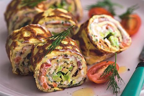 Роллы из омлета с овощами фото к рецепту