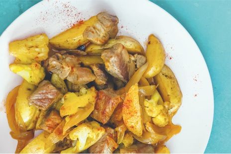 Рагу из свинины с овощами и карри фото к рецепту