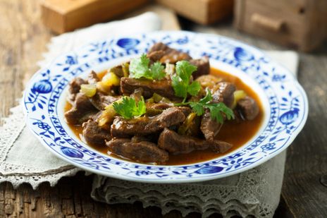 Бефстроганов с солёными огурцами фото к рецепту
