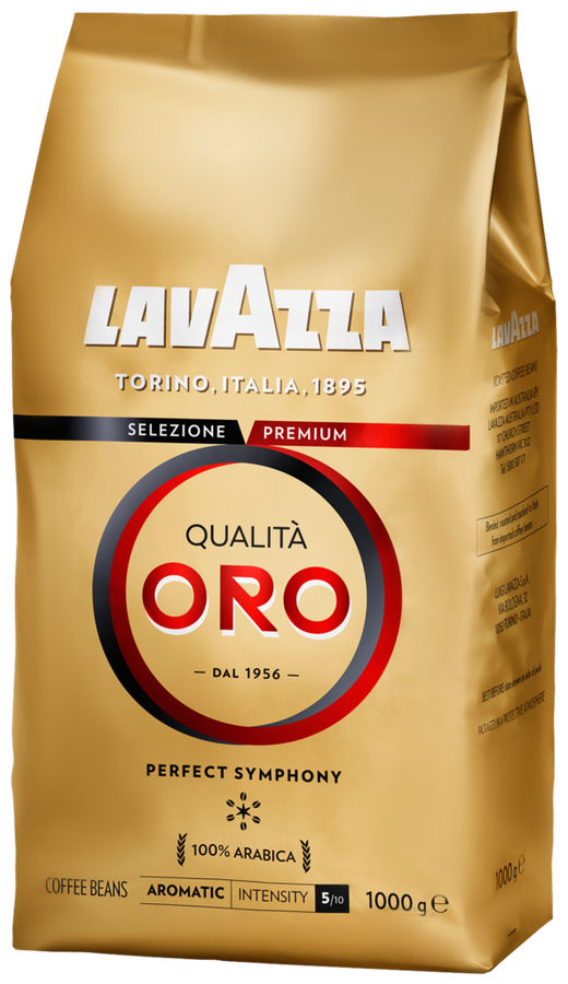Кофе зерновой LAVAZZA Qualita Oro натуральный жареный, 1кг