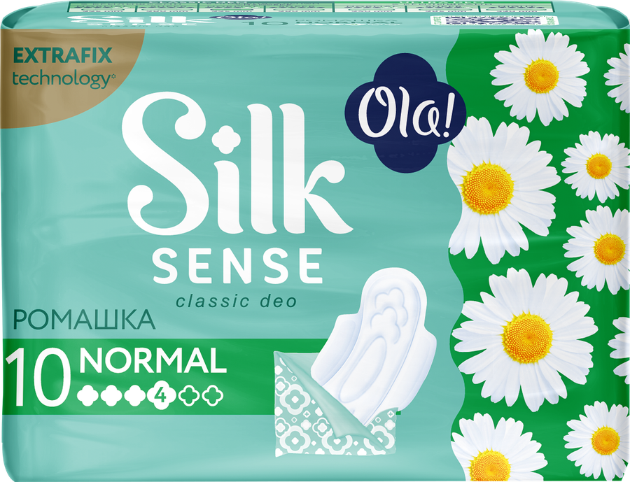 Прокладки OLA! Silk Sense Normal Солнечная ромашка, 10шт