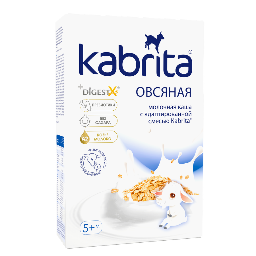 KABRITA | Каша овсяная KABRITA на козьем молоке, с 6 месяцев, 180г