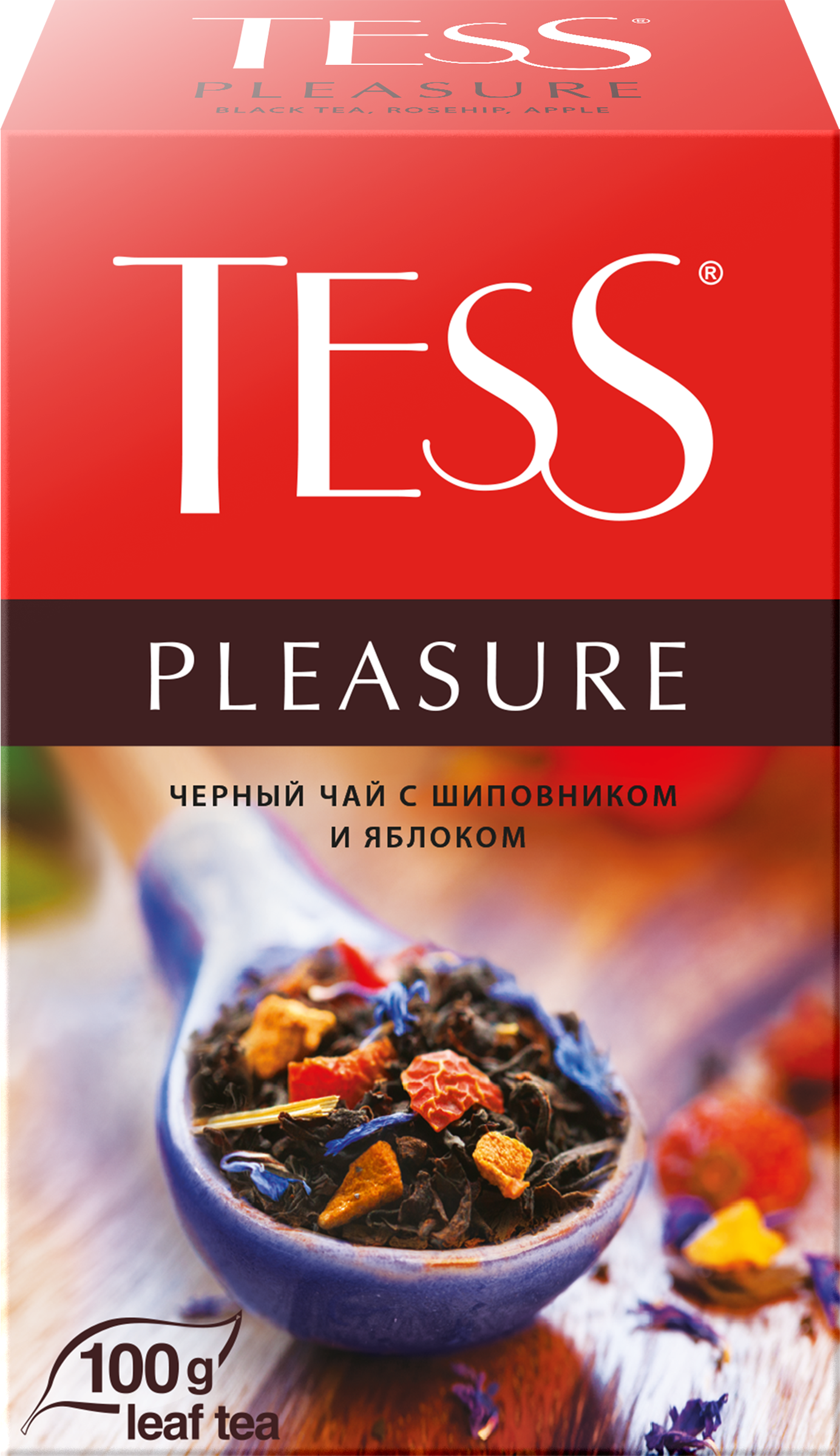 Изображение товара Чай черный TESS Pleasure с добавками листовой, 100г