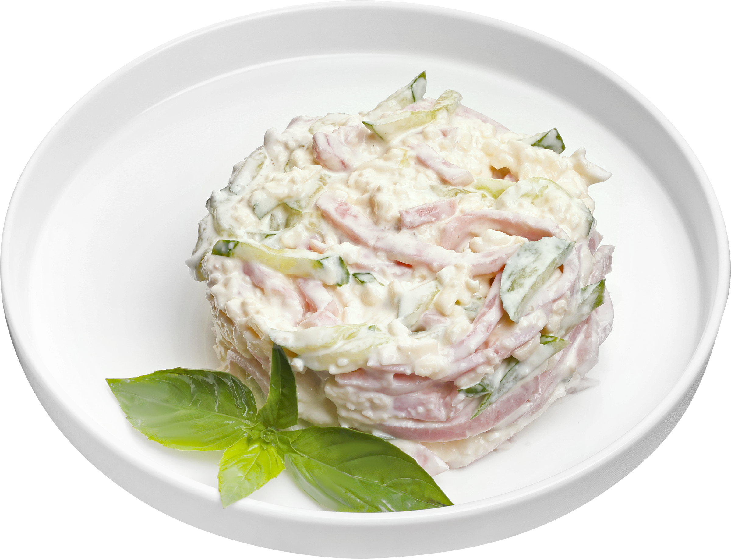 Изображение товара Салат ЛЕНТА FRESH Нежный - готовый салат с ветчиной и огурцами