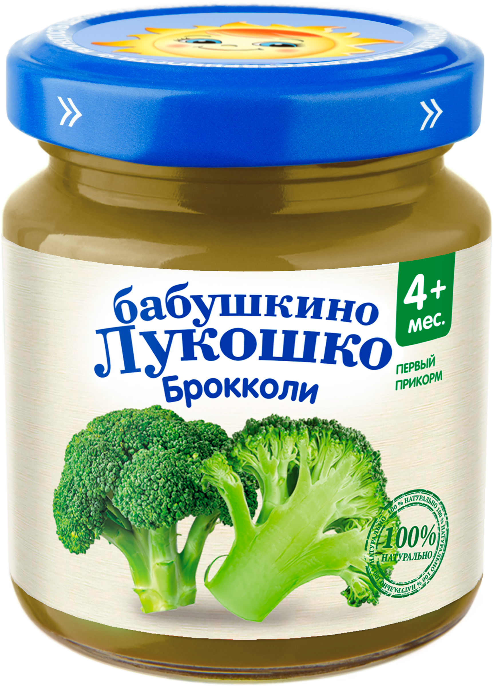 Изображение товара Пюре овощное БАБУШКИНО ЛУКОШКО Брокколи, с 4 месяцев, 100г