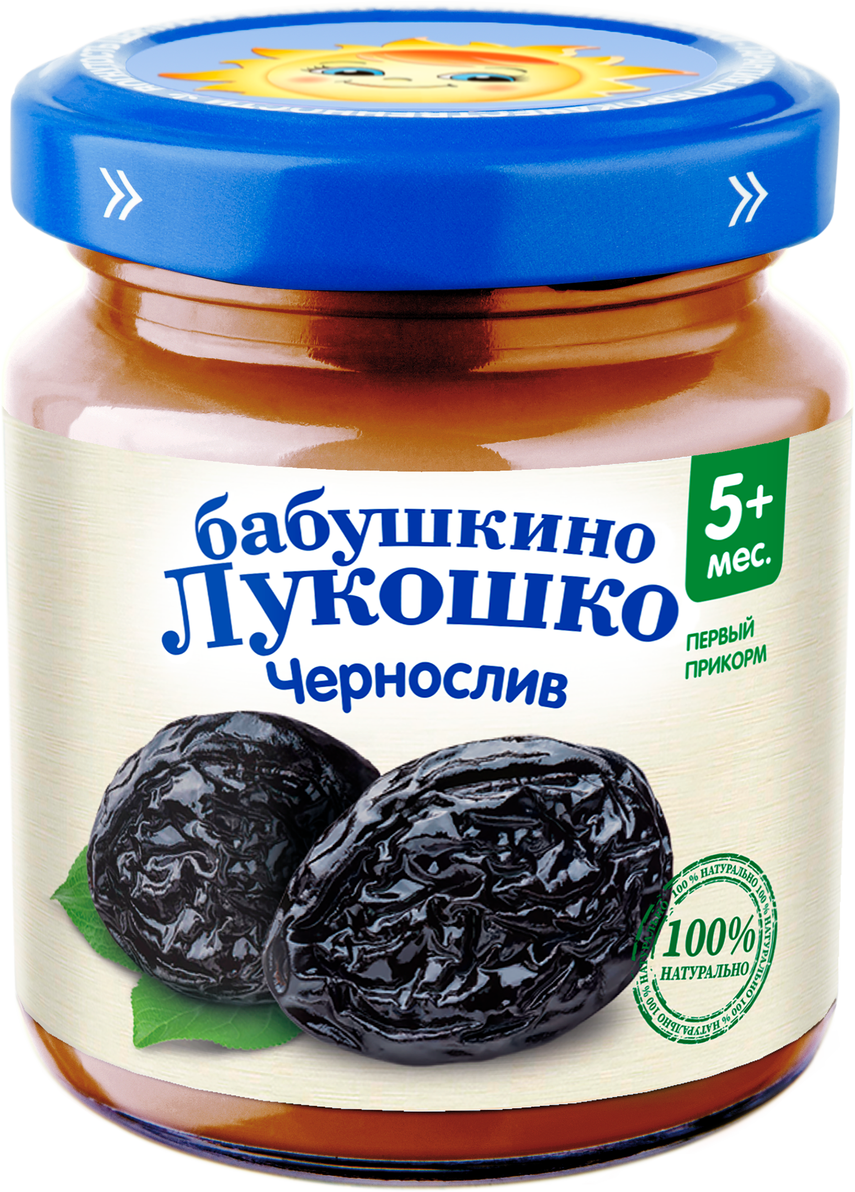Изображение товара Детское фруктовое пюре Чернослив БАБУШКИНО ЛУКОШКО, 100 г, натуральное питание