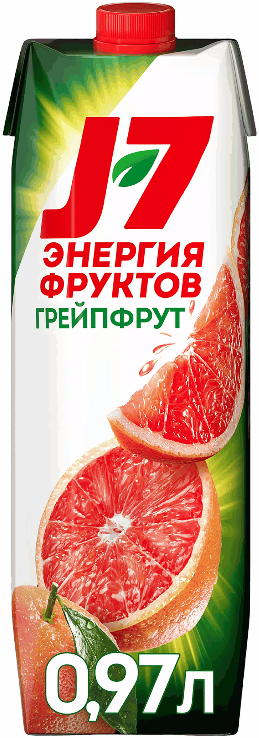 Изображение товара Нектар J7 Грейпфрут с мякотью 0.97л натуральный фруктовый напиток