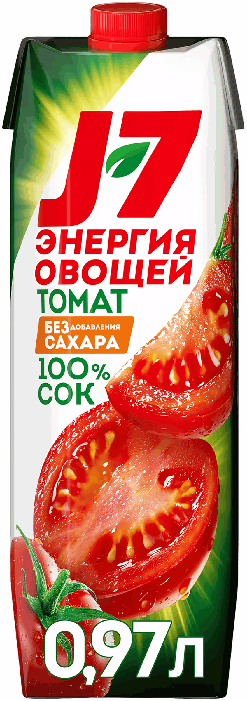 Изображение товара Натуральный томатный сок J7 с солью 0.97 литра без добавления сахара