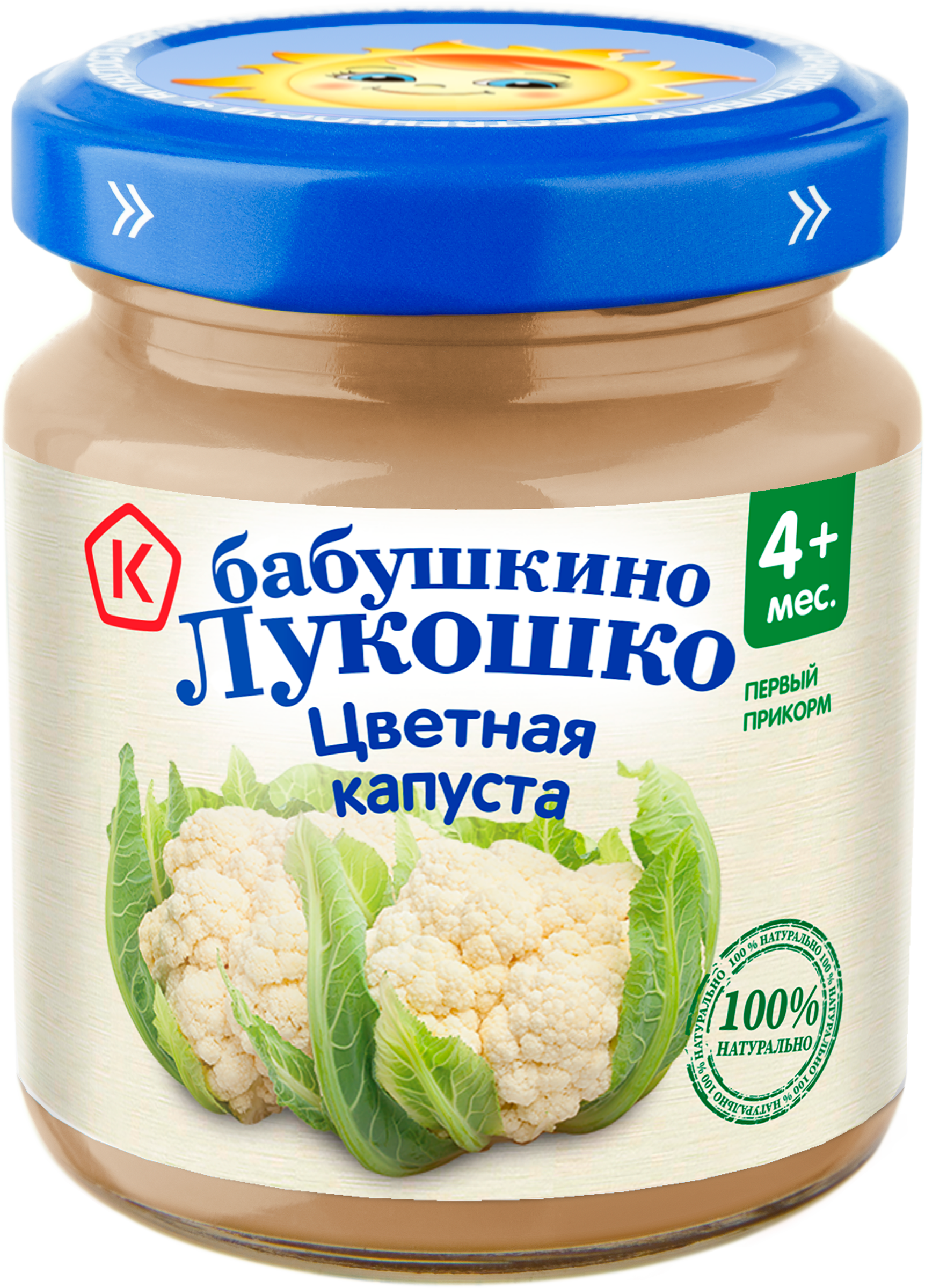 Изображение товара Пюре овощное БАБУШКИНО ЛУКОШКО Цветная капуста 100г для детей с 4 месяцев