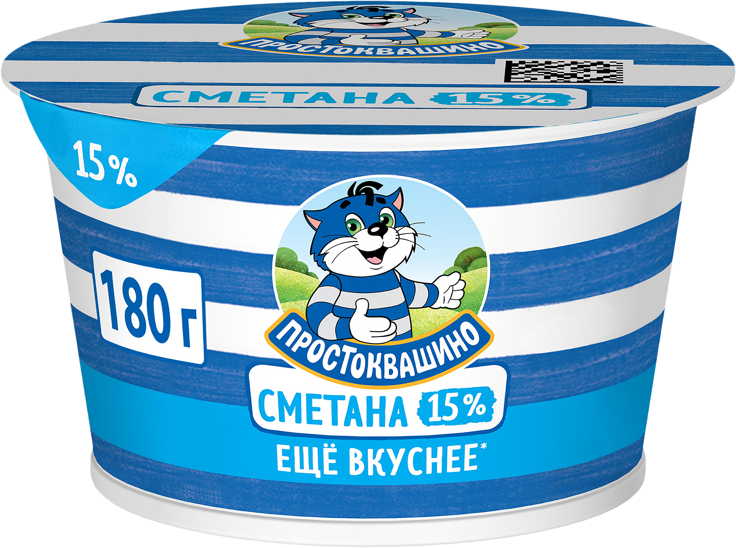 Изображение товара Сметана ПРОСТОКВАШИНО 15%, без змж, 180г
