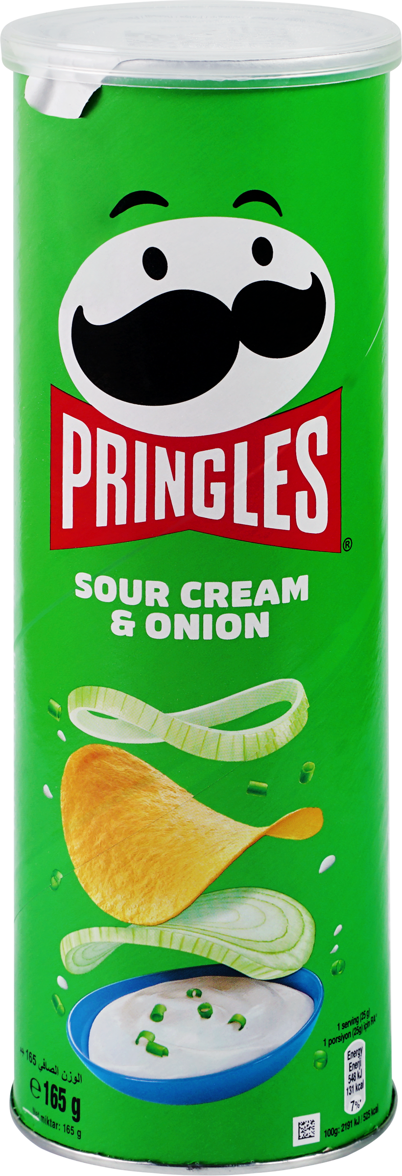 Изображение товара Картофельные чипсы PRINGLES Сметана и лук 165г классический снек