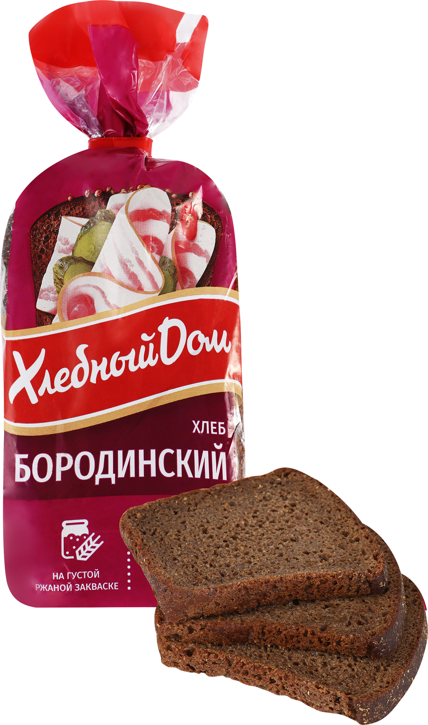 Изображение товара Хлеб Бородинский ржано-пшеничный в нарезке 400г ГОСТ