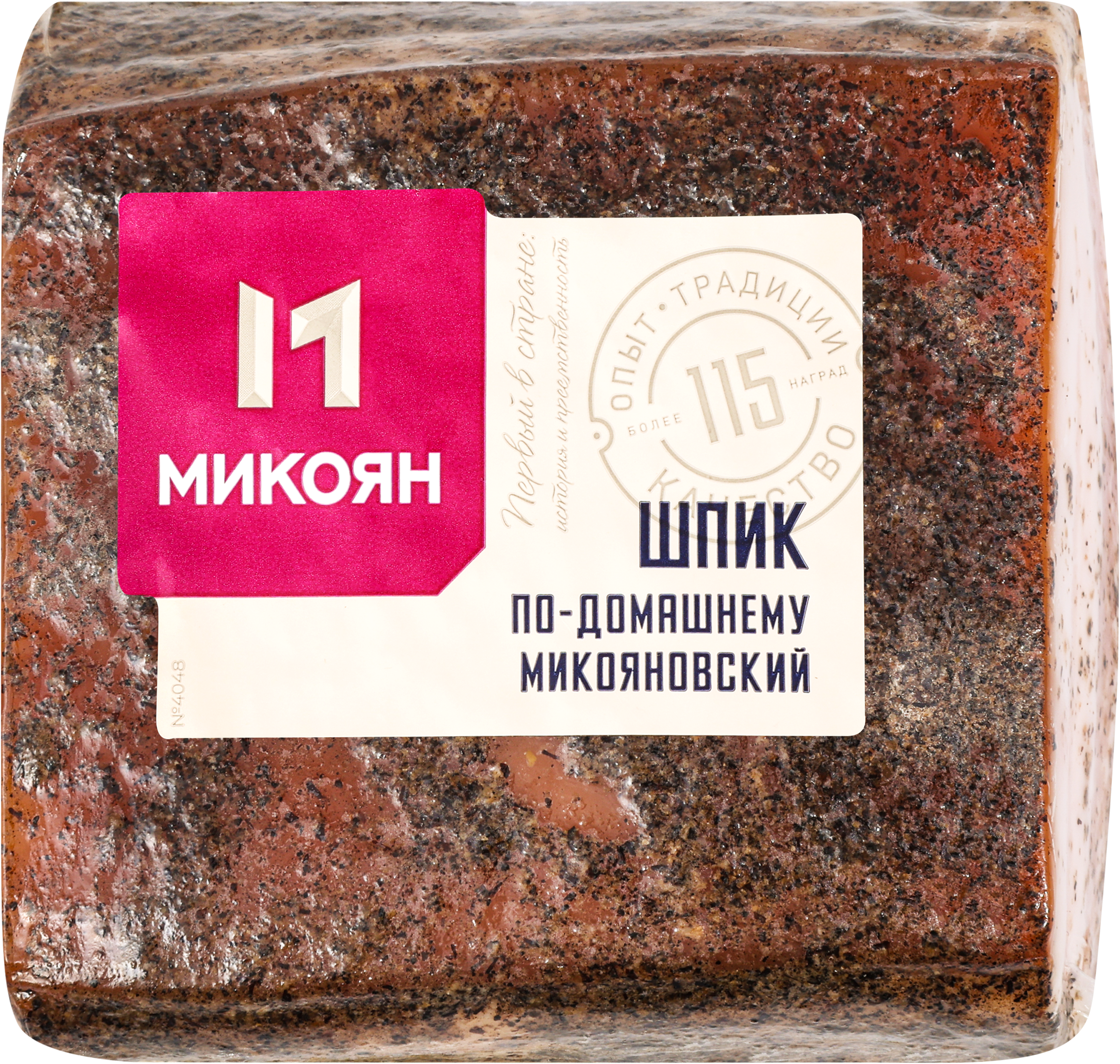 Изображение товара Шпик МИКоян По-Домашнему, соленый свиной шпик с ароматными специями 500 г