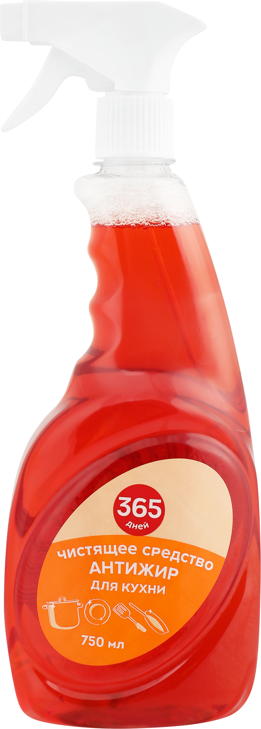 Изображение товара Средство для чистки кухни 365 ДНЕЙ Антижир 750мл для плит духовок и кафеля