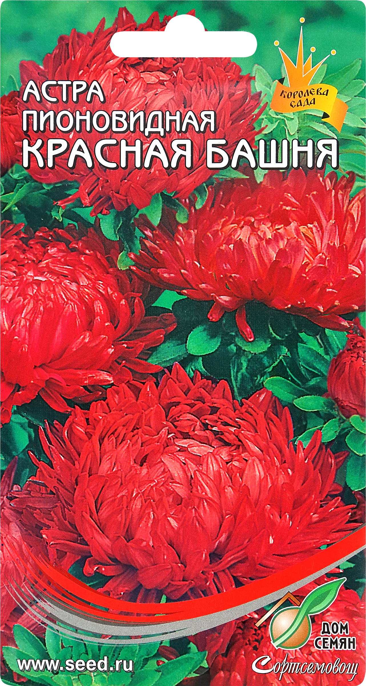 Изображение товара Семена Астра пионовидная Красная башня, 0,3г