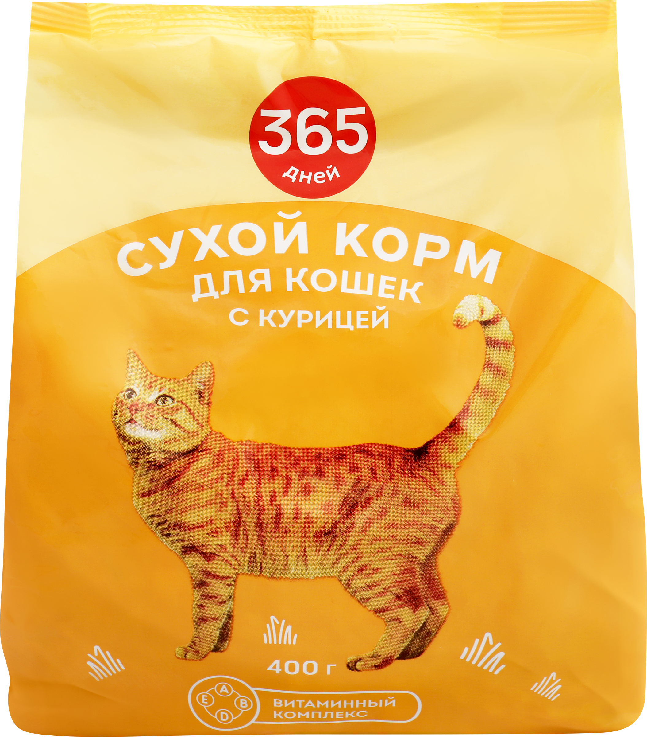 Изображение товара Корм сухой для кошек 365 ДНЕЙ с курицей, 400г