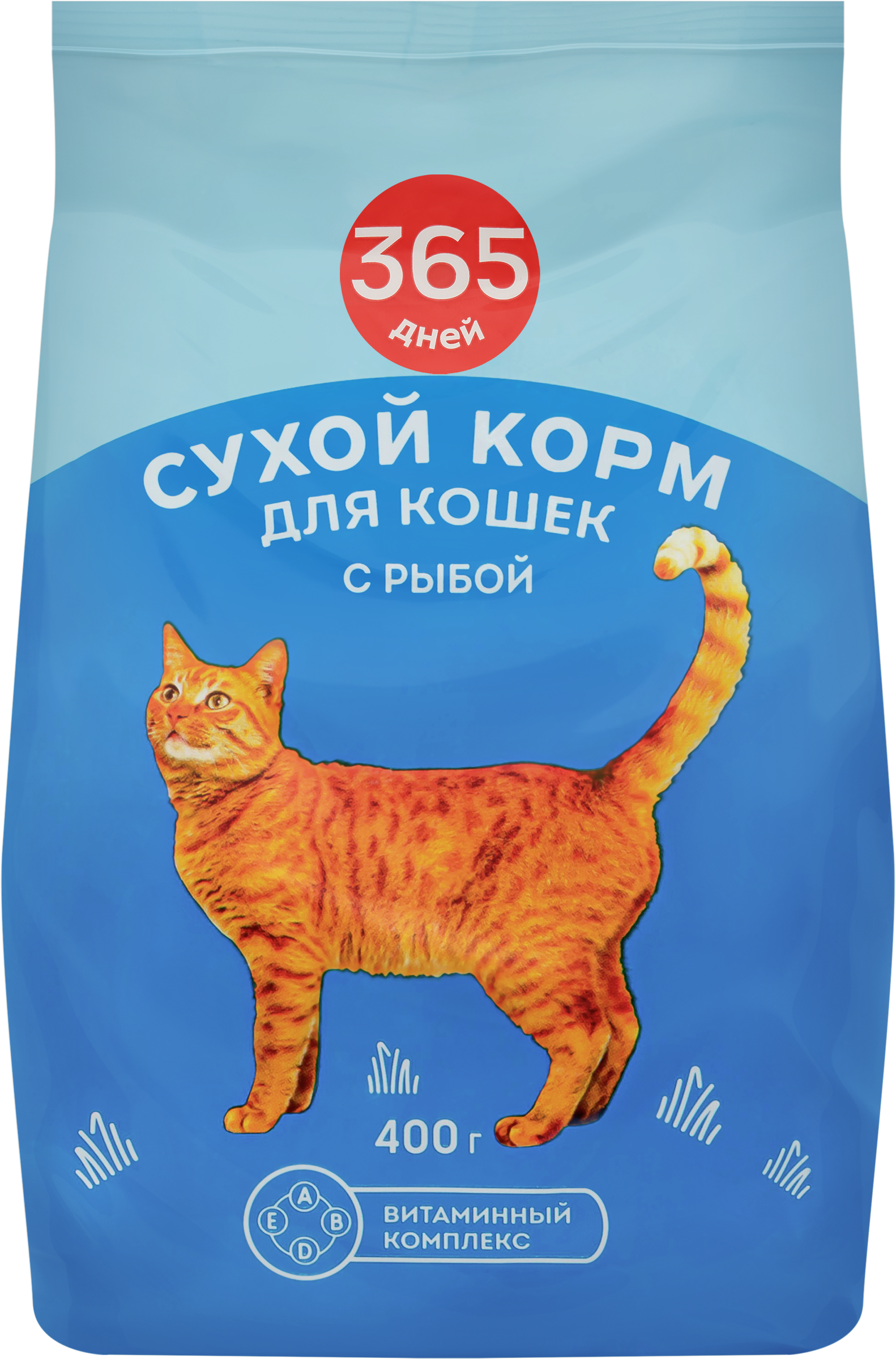 Изображение товара Сухой корм для кошек 365 ДНЕЙ с рыбой, 400г, сбалансированное питание для взрослых кошек