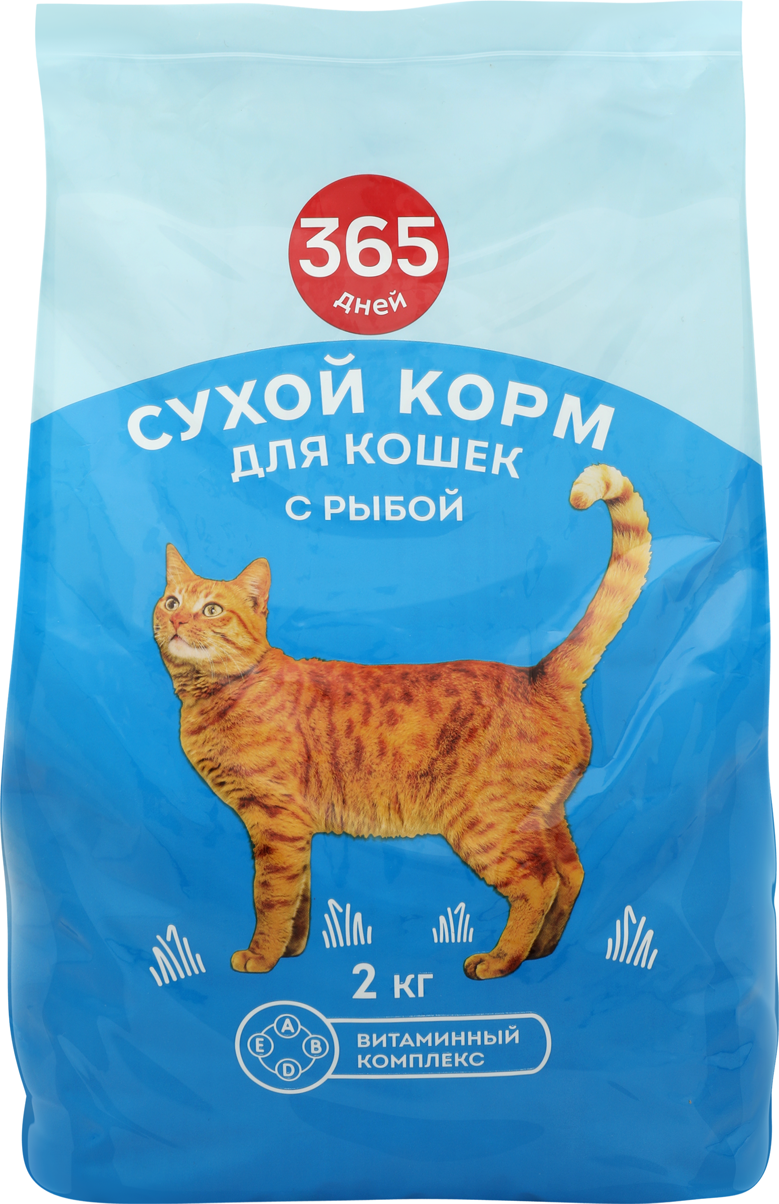 Изображение товара Корм сухой для кошек 365 ДНЕЙ с рыбой, 2кг