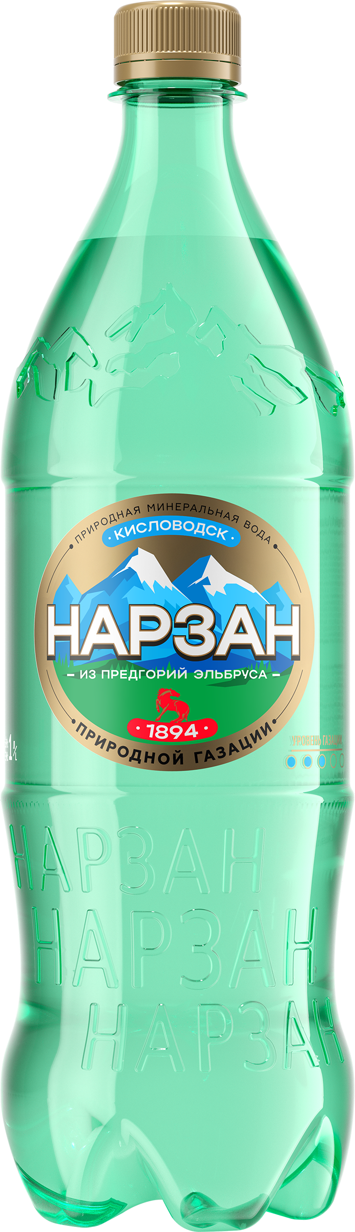 Изображение товара Минеральная вода НАРЗАН лечебно-столовая природной газации 1л натуральный напиток