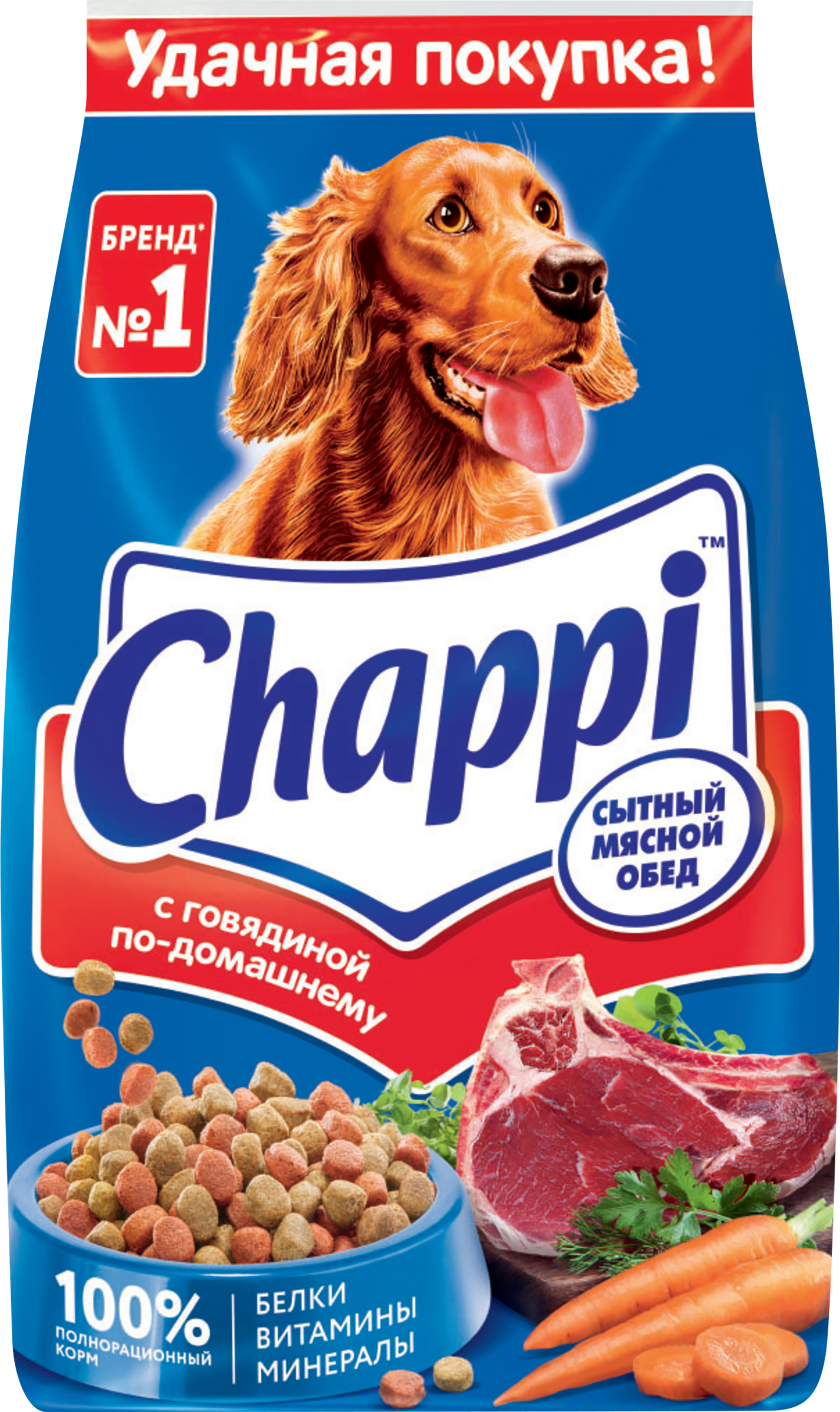 Изображение товара Сухой корм для собак CHAPPI с говядиной 2,5 кг правильное питание