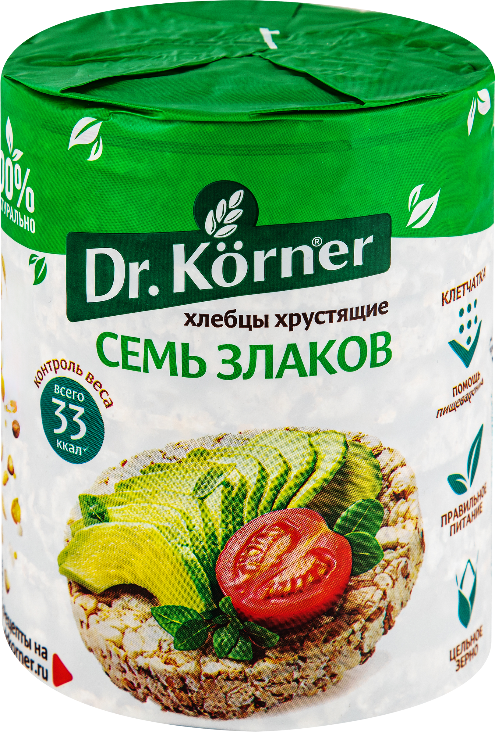 Изображение товара Хлебцы DR KORNER Семь злаков хрустящие 100г натуральный диетический продукт