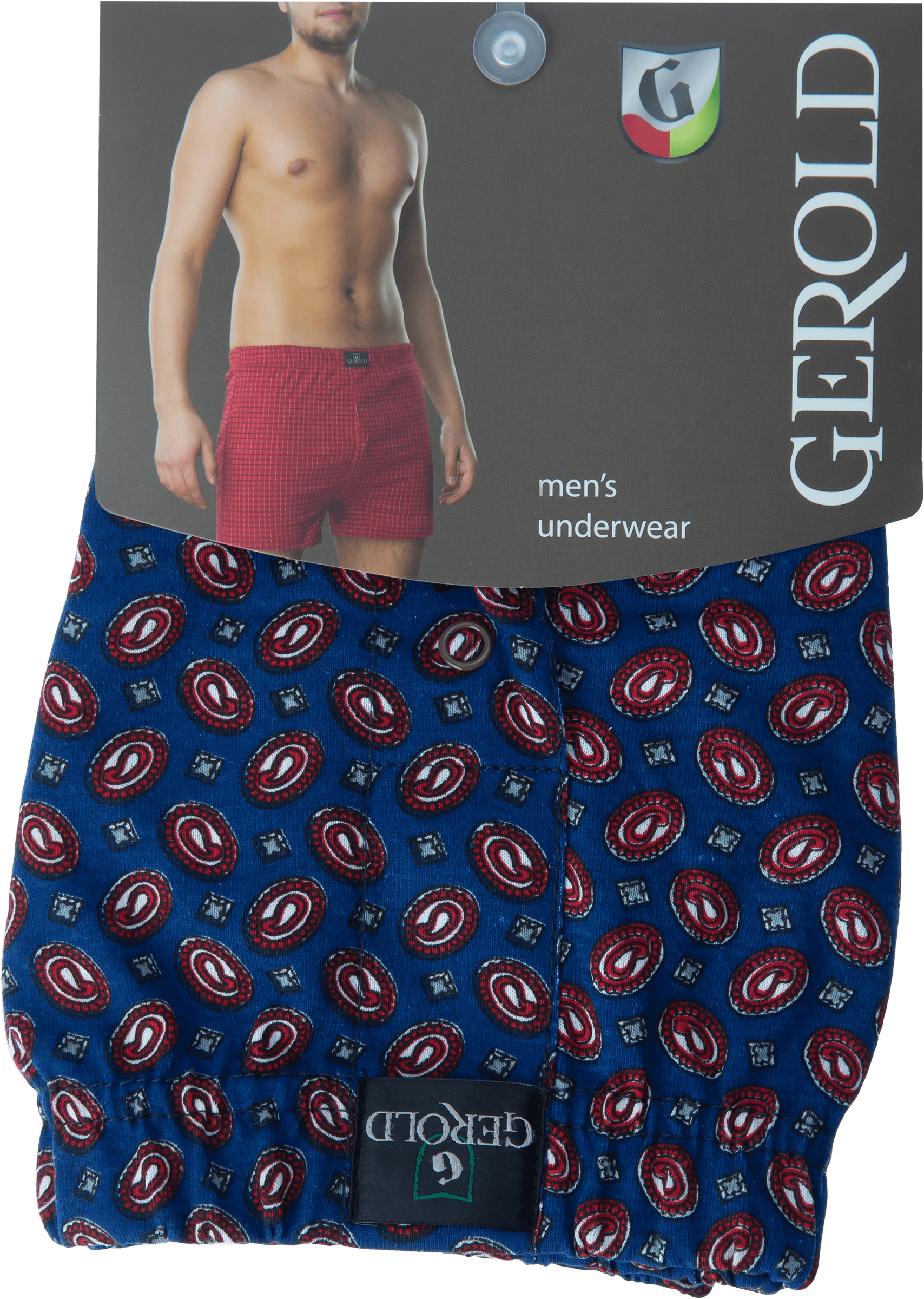 Изображение товара Мужские трусы-шорты GEROLD размер L с узором из хлопка