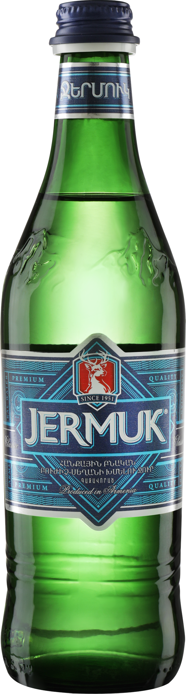Изображение товара Вода минеральная ДЖЕРМУК природная лечебно-столовая газированная, 0.5л