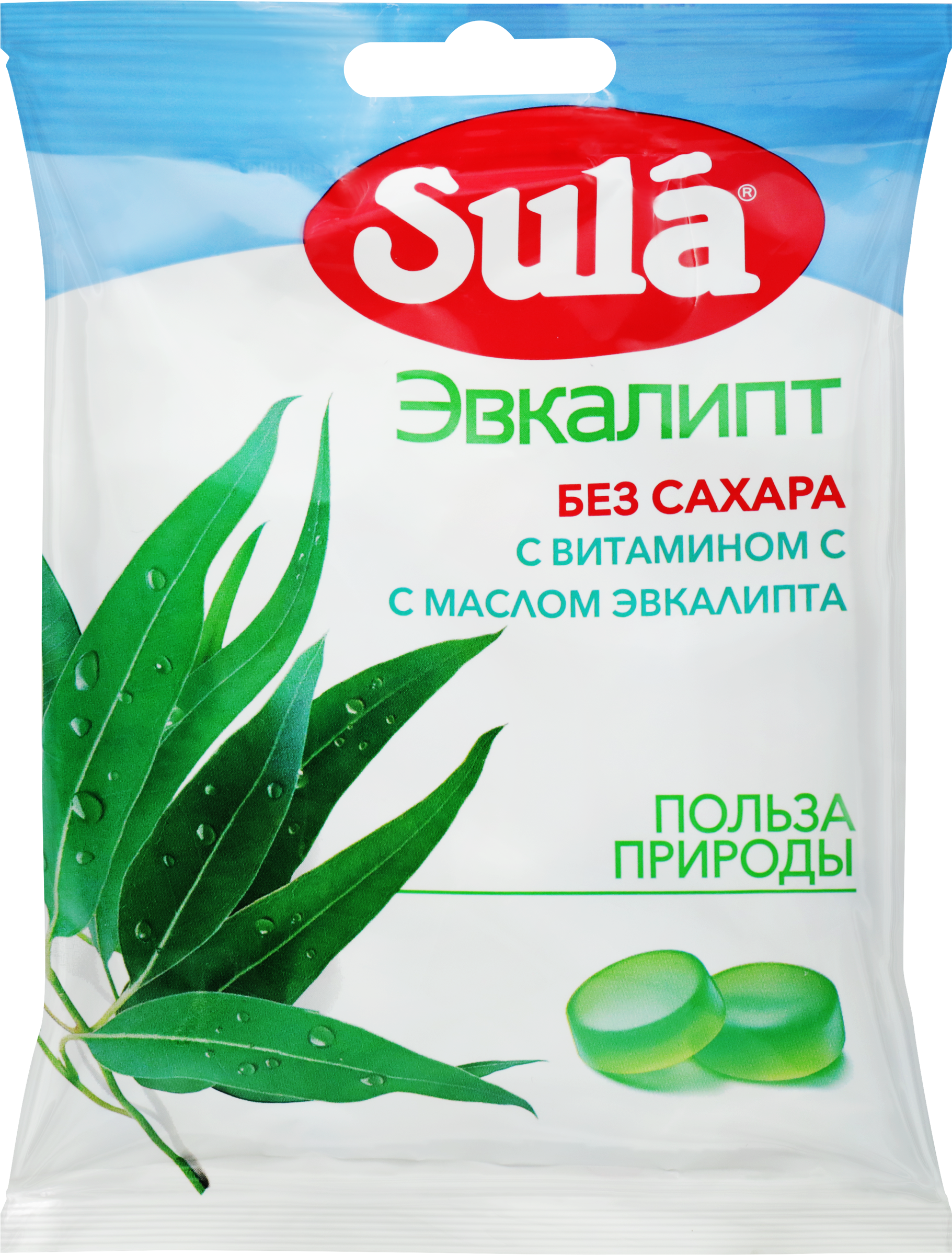 Изображение товара Карамель леденцовая SULA Эвкалипт, без сахара, 60г