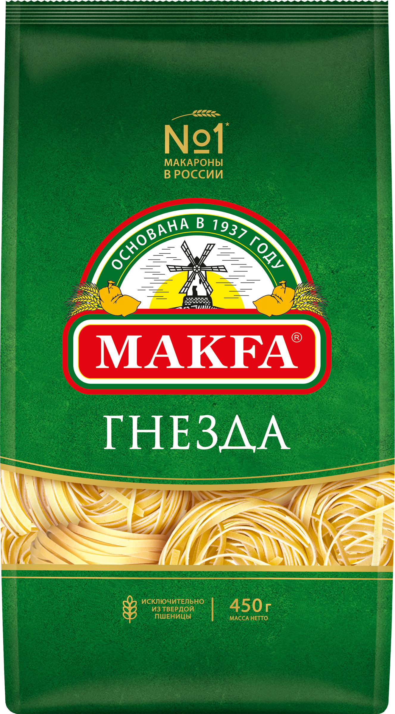 Изображение товара Макароны MAKFA Гнезда Тальятелле лапша длинная высший сорт, 450г