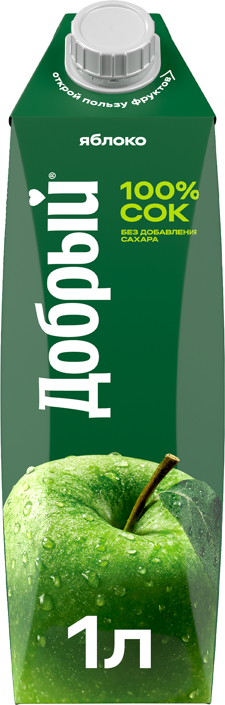Изображение товара Сок ДОБРЫЙ Яблоко, 1л - натуральный яблочный сок без сахара