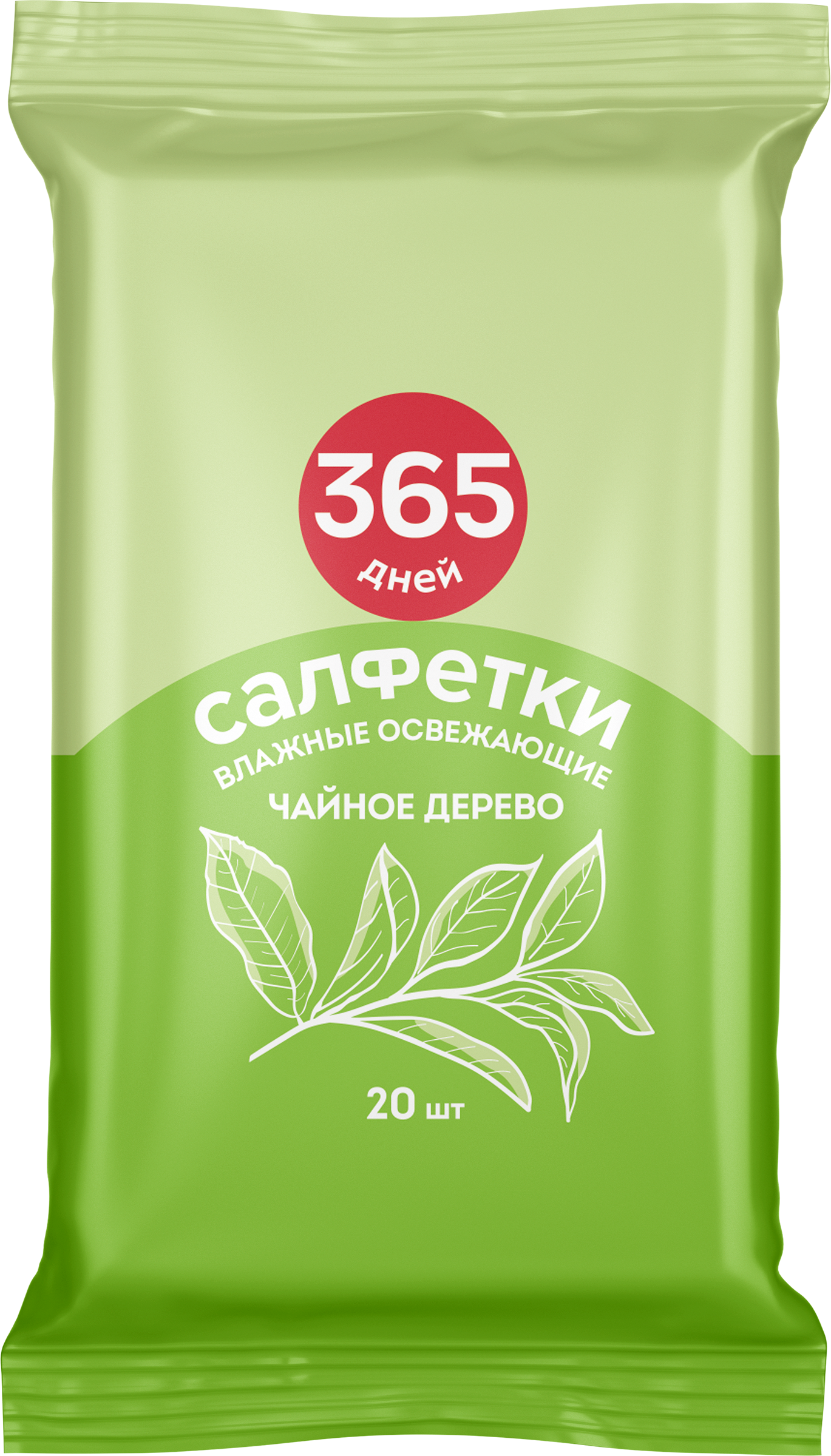 Изображение товара Салфетки влажные 365 ДНЕЙ Ice Tea освежающие, 20шт