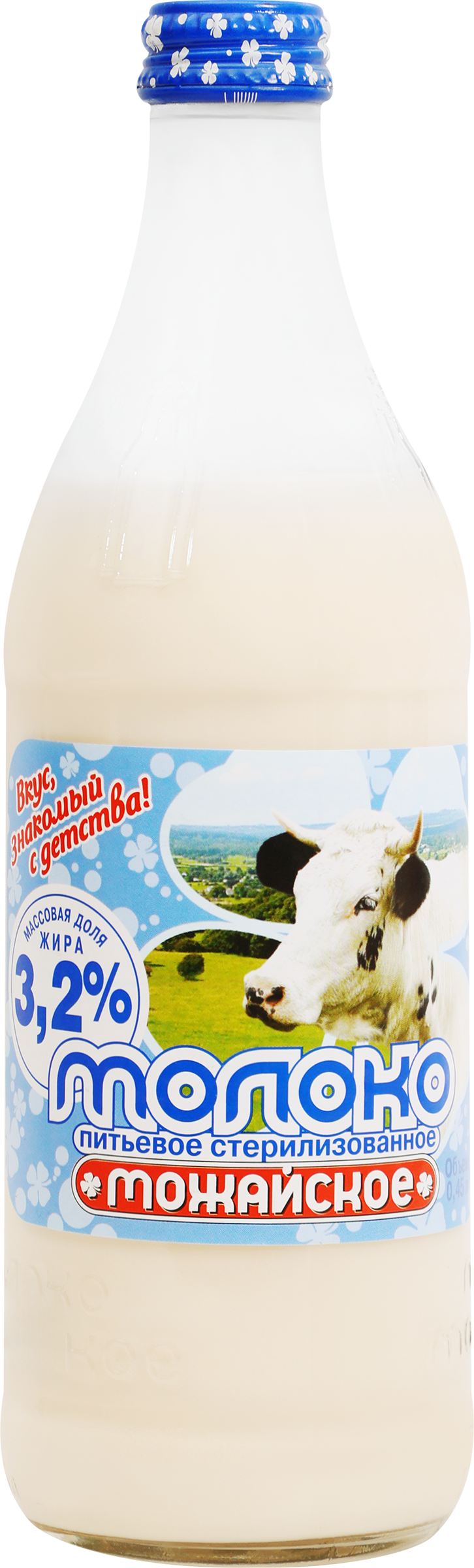 Изображение товара Молоко стерилизованное МОЖАЙСКОЕ 3,2%, без змж, 450мл