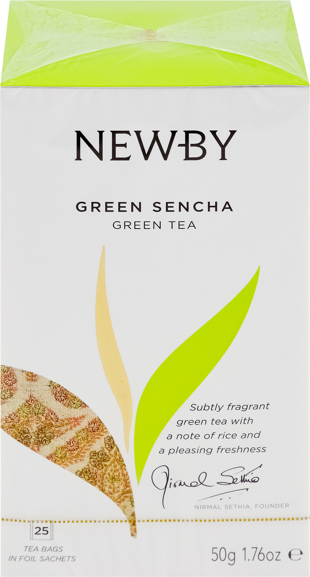 Изображение товара Чай зеленый NEWBY Green Sencha байховый в пакетиках, 25 штук