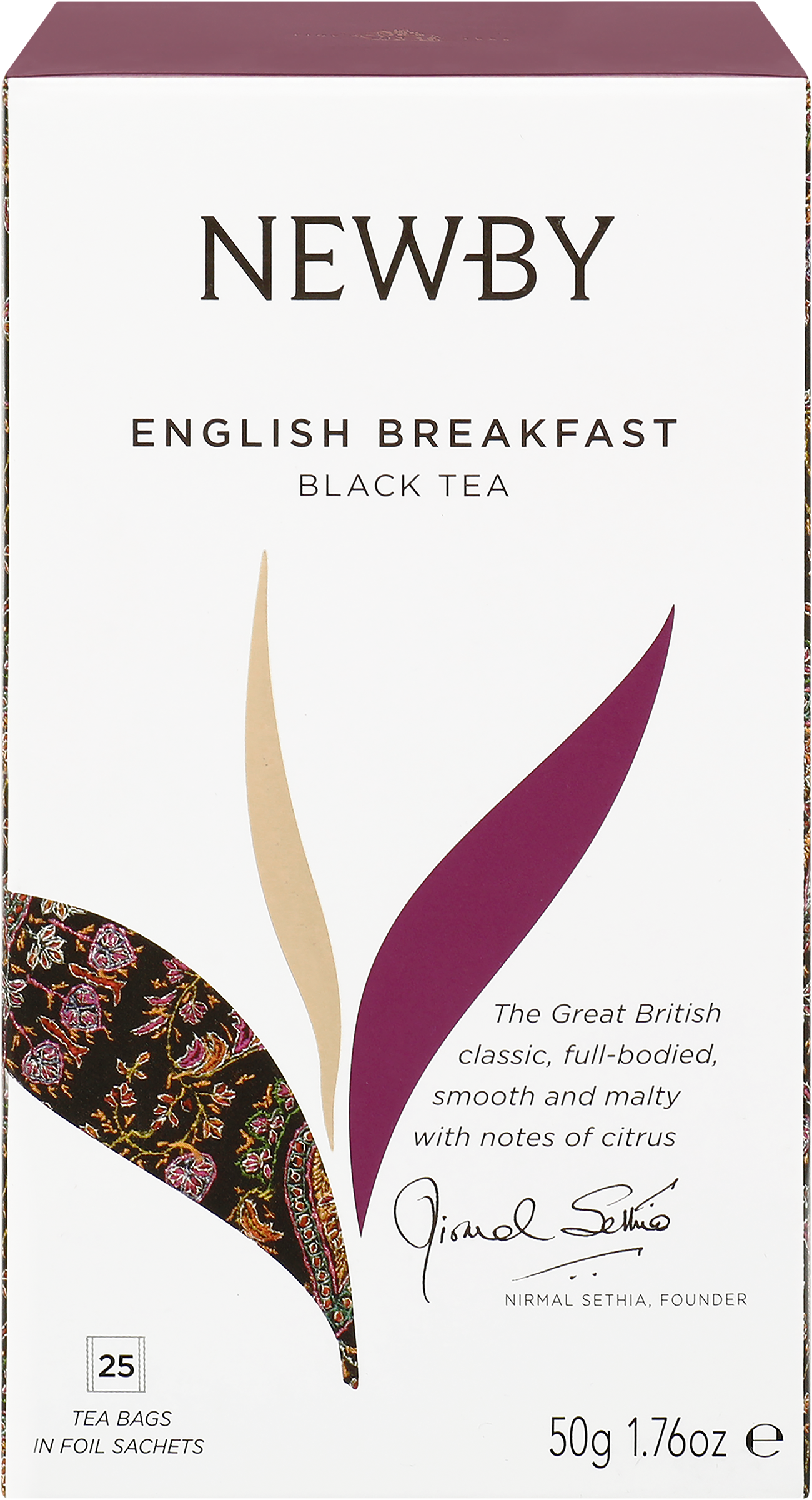 Изображение товара Чай черный NEWBY English Breakfast байховый 25 пакетиков насыщенный аромат классический