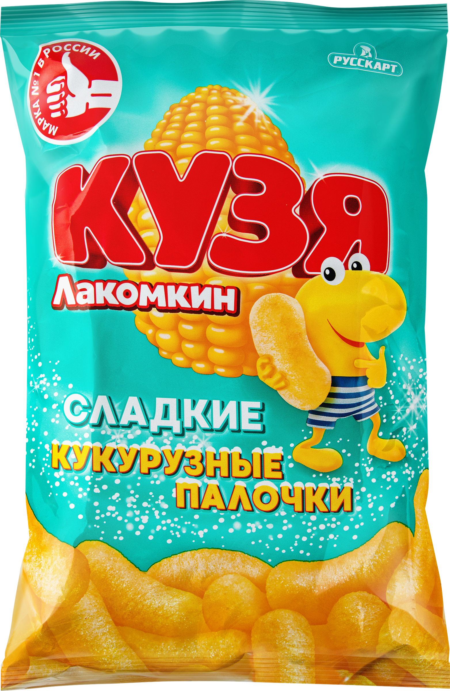 Изображение товара Палочки кукурузные КУЗЯ ЛАКОМКИН с сахарной пудрой, 140г