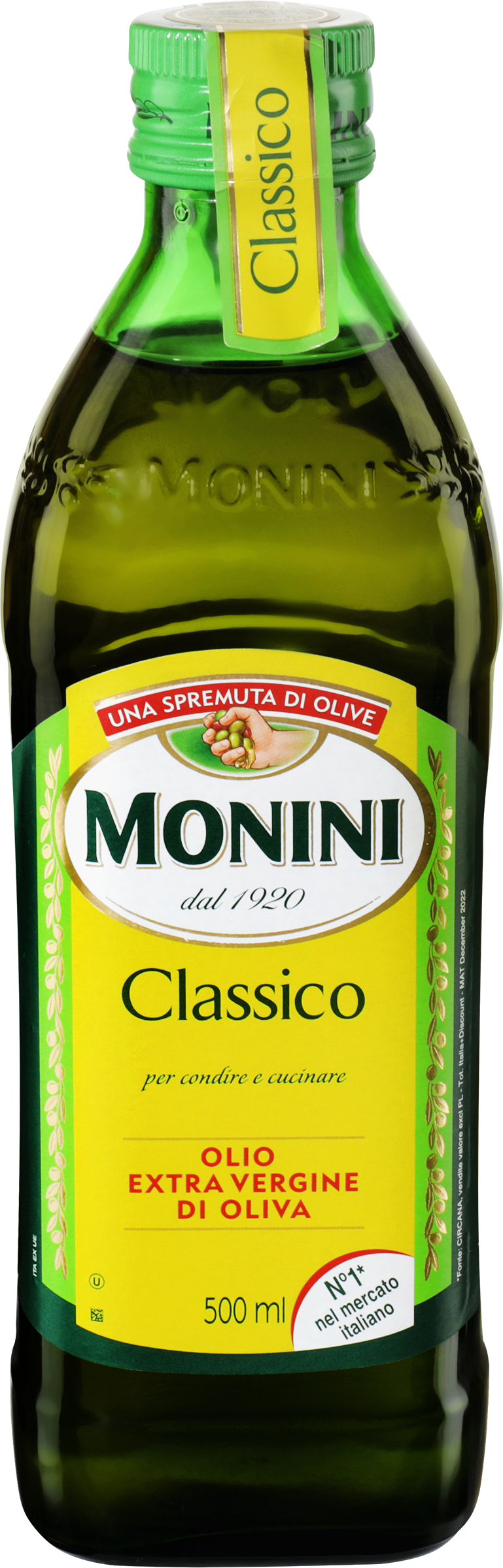Изображение товара Масло оливковое MONINI Classico Extra Vergine, нерафинированное, 500мл