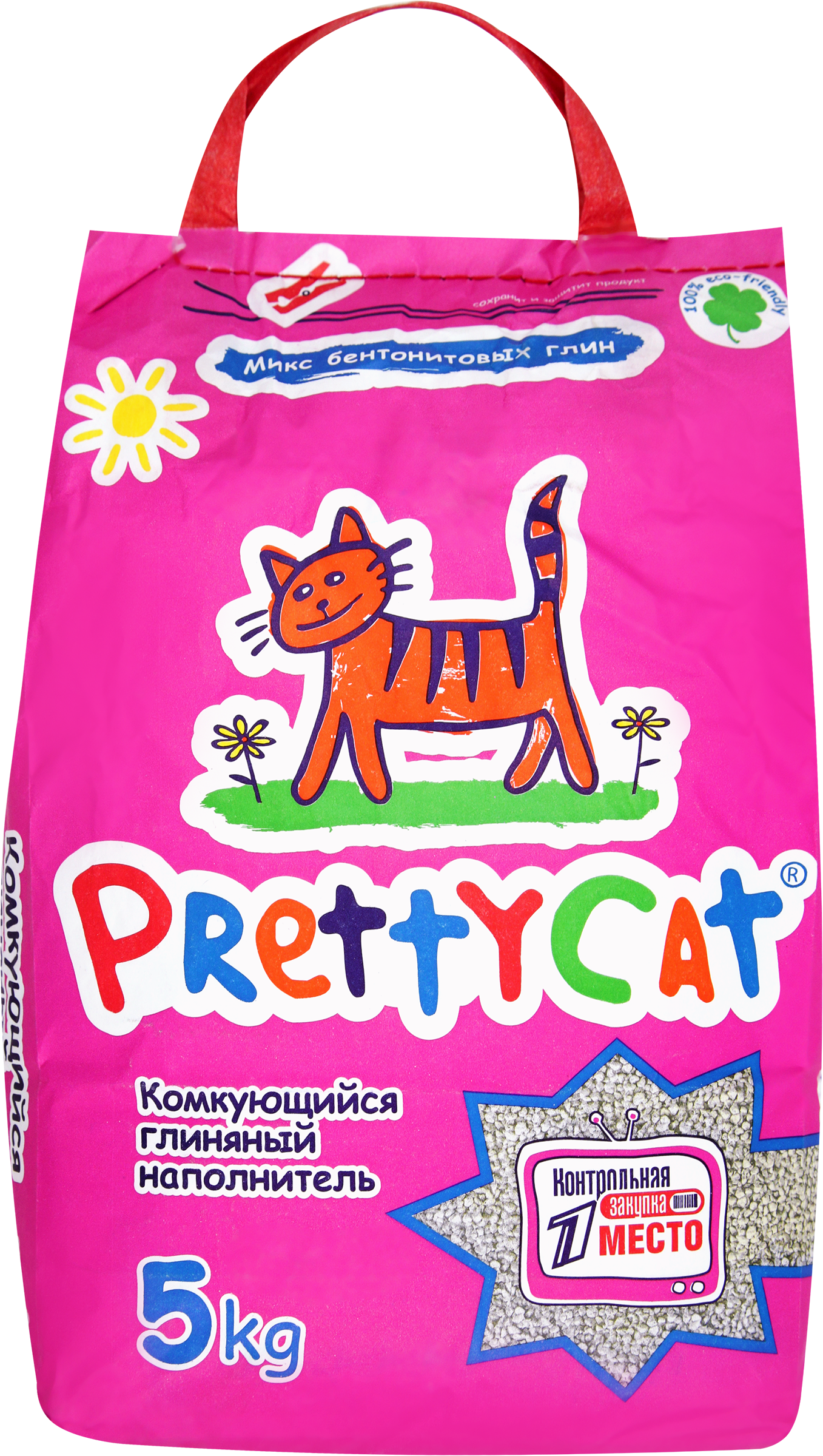 Изображение товара Наполнитель бентонитовый для туалета домашних животных PRETTYCAT комкующийся, 5кг