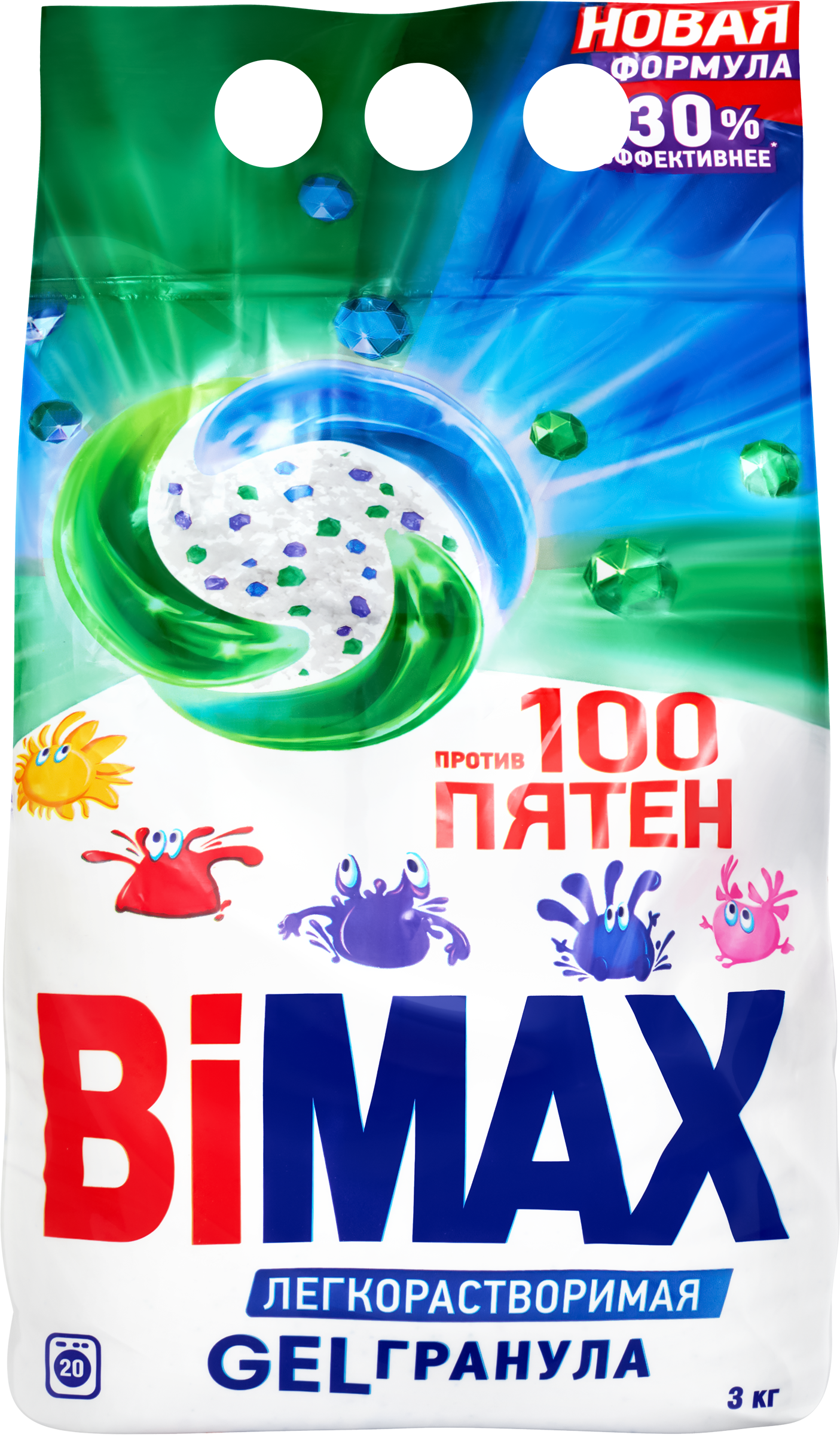 Изображение товара Стиральный порошок BIMAX 100 пятен Automat универсальный, 3 кг